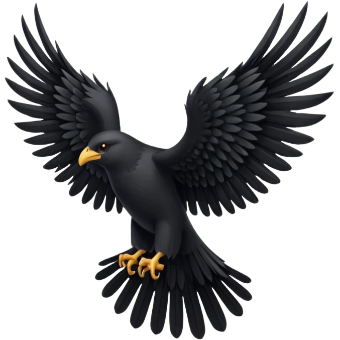 only black wings emoji