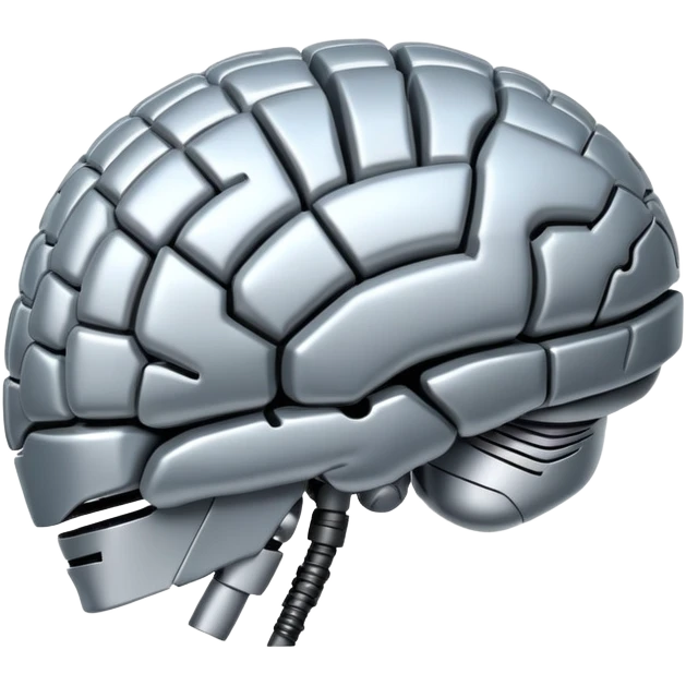 AI robot brain profile with a brain #b93d71 emoji