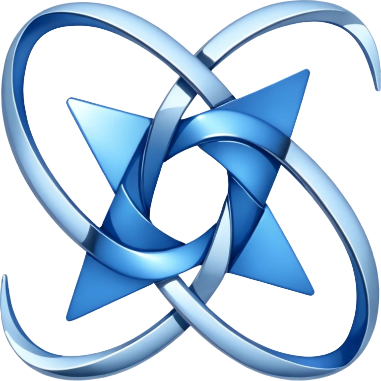 Blue twisted square emoji