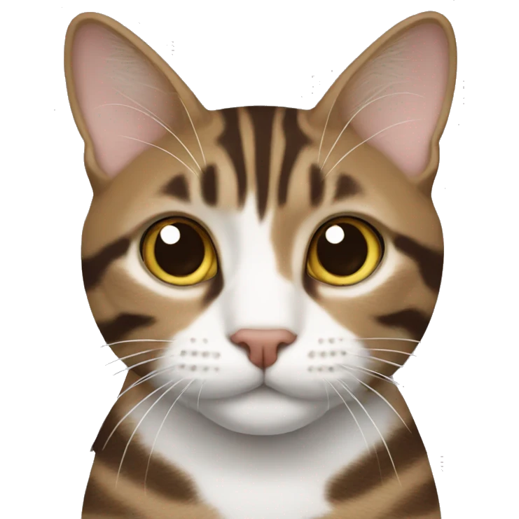 Brown and white tabby emoji