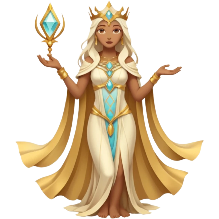 fantasy magic tarot card low poly goddess emoji