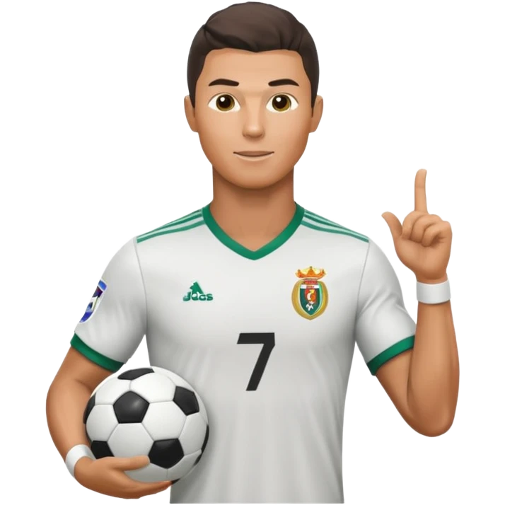 Cristiano Ronaldo iconic footballer portrait emoji