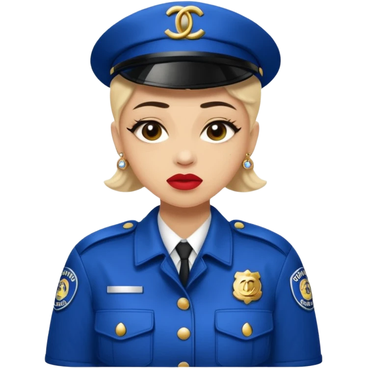 ma petite sœur, qui prend un vêtement pour adultes chez Chanel et la police vient. Et après la police lui crie. emoji