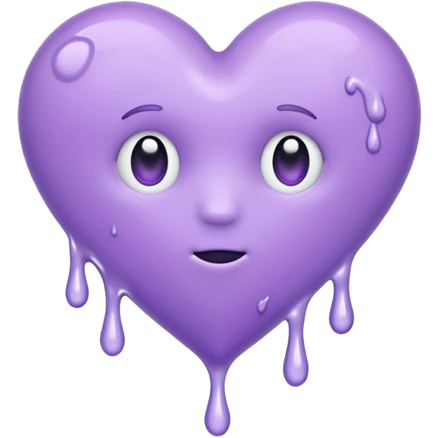 Drippy pastel Violet heart emoji