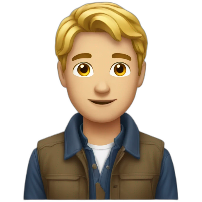 French crop young man emoji emoji