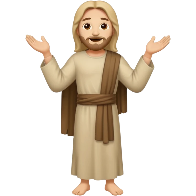 fullbody Lazarus, Jesus's friend, normal emoji style, with a joyful expression emoji