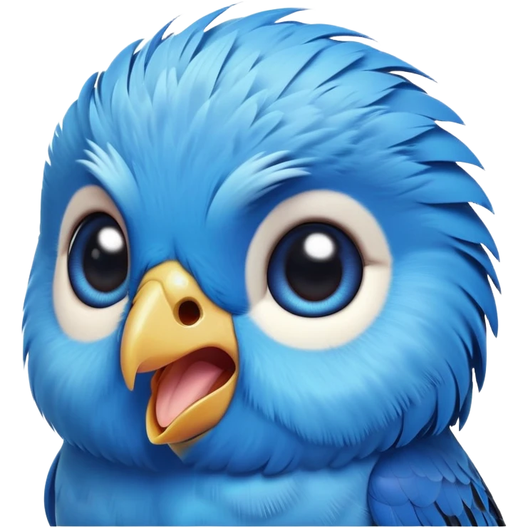 cinematic-comical-blue-budgie-portrait-emoji,-head-tilted-dramatically-with-an-exaggeratedly-amused-expression,-featuring-a-striking-blue-feathered-fur-with-a-glossy-finish,-wide,-expressive-dark-eyes-filled-with-playful-disbelief emoji