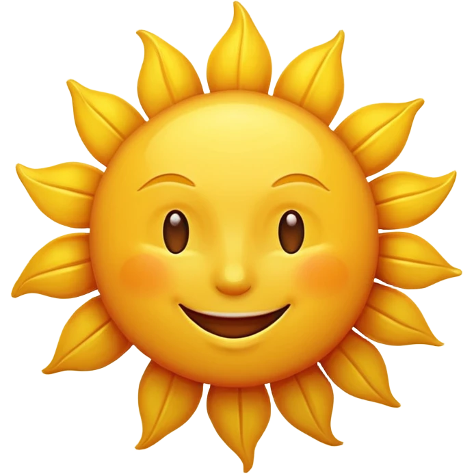 smiling sun emoji, simple and cheerful emoji