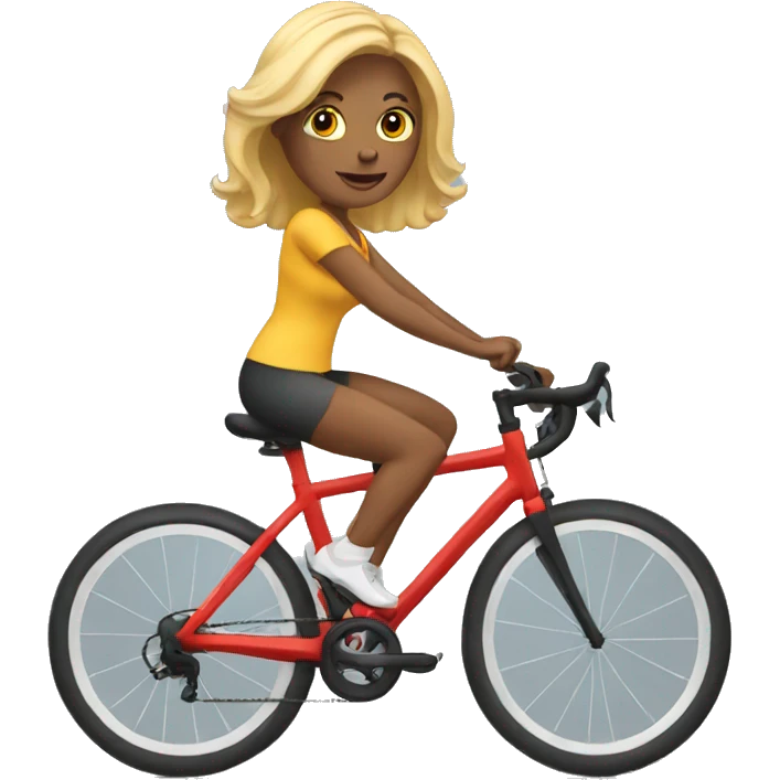woman blonde Cycling emoji
