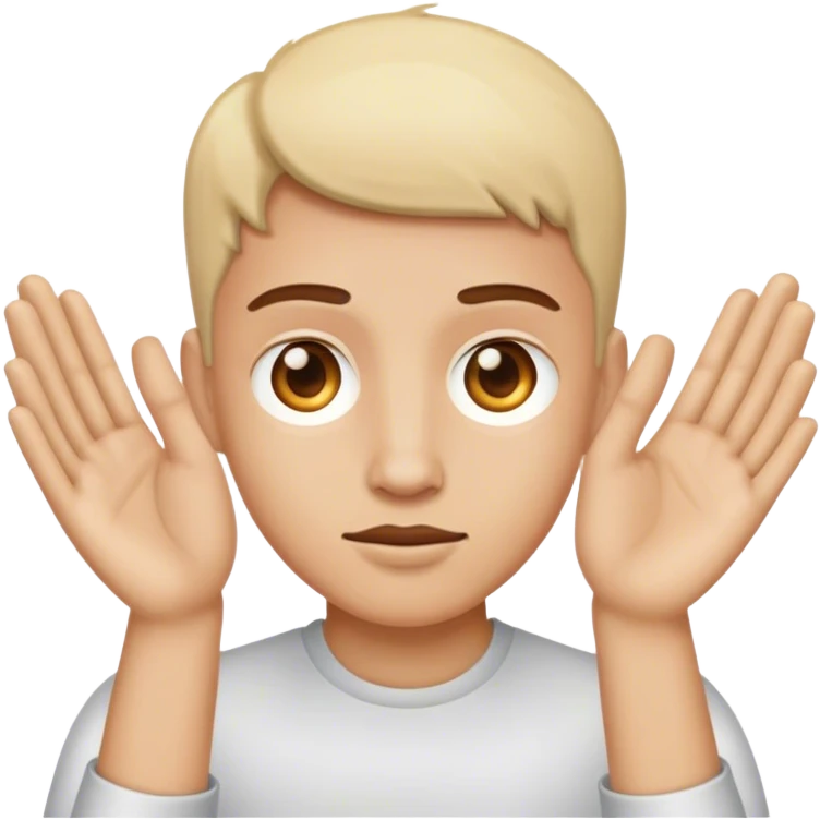 guy with  hands and eye and eyes emoji