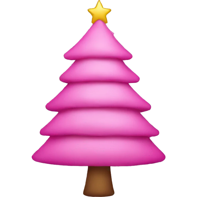 Pink Christmas tree emoji