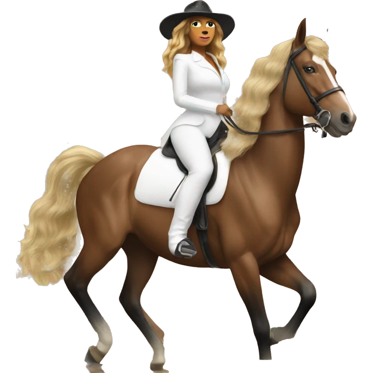Beyonce on horse emoji