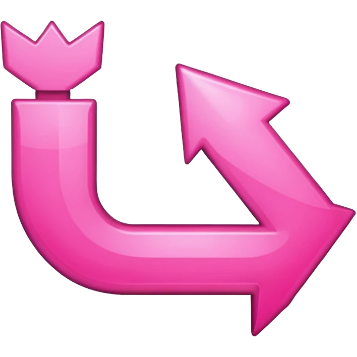 Pink go back u shape arrow  emoji