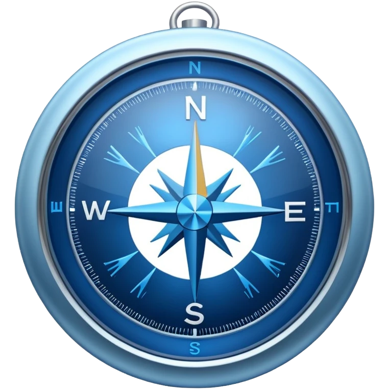 blue compass in modern design emoji