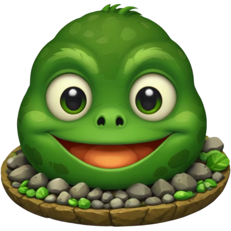 pepe eating rocks emoji