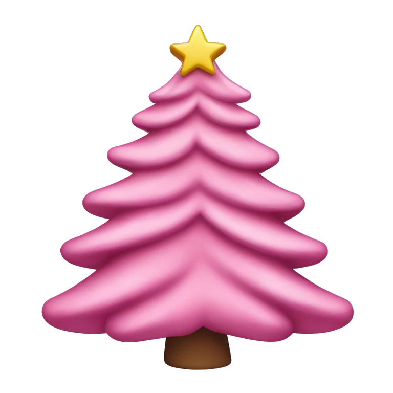 Sapin Noël rose  emoji