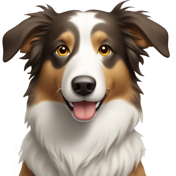 tan and white border collie  emoji