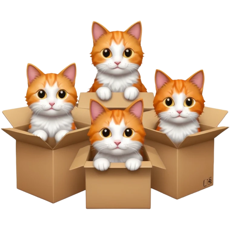 cats in boxes emoji