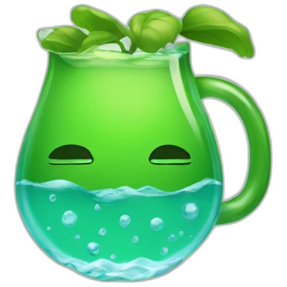 copo de água verde emoji
