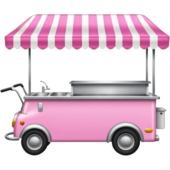 Pink food cart. emoji