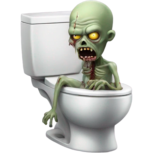 Zombie in a toilet emoji