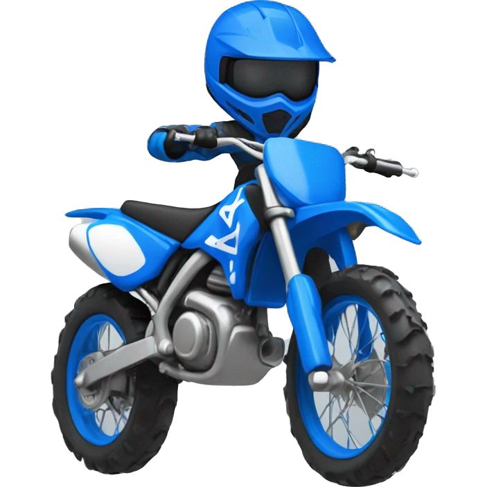 Blue dirtbike emoji