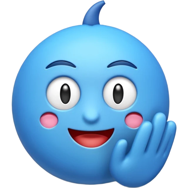 Mavi şaşırmış emoji emoji