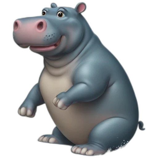 Surfing hippo emoji