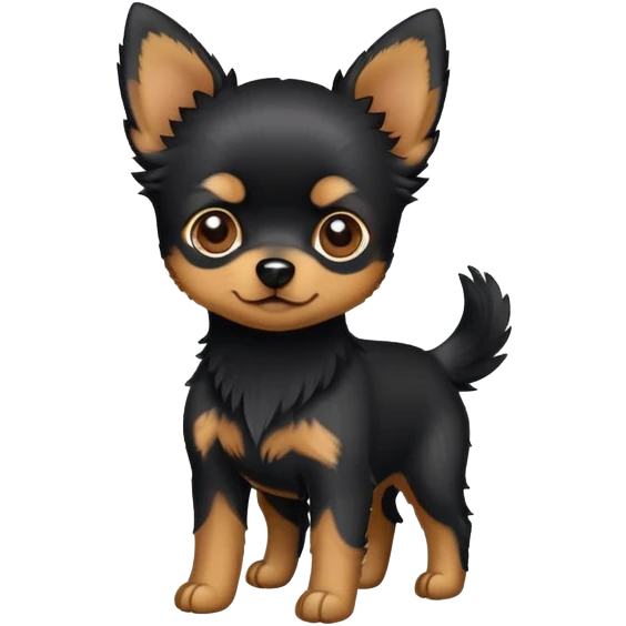 black Toy Terrier emoji