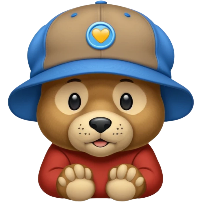 oso con gorra azul emoji