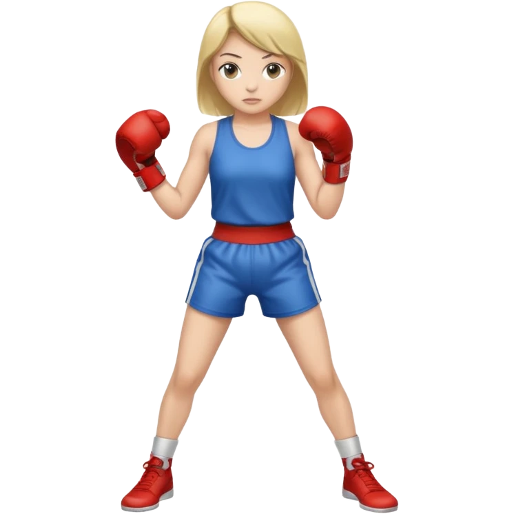 girl boxing with shirt on full body emoji