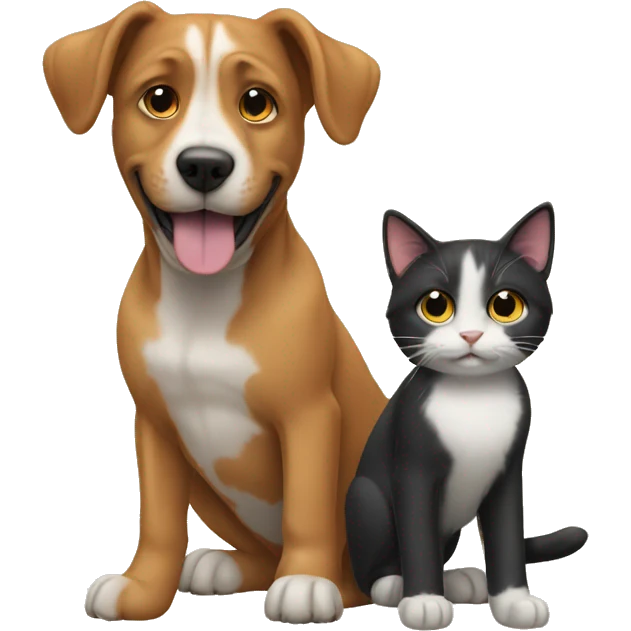 Dog and cat emoji