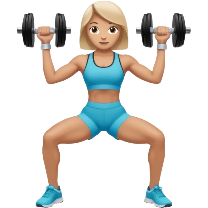 fit person wearing clothes lifting dumbbells,sideways photo emoji