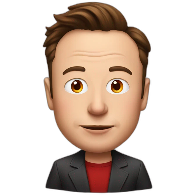 elon musk with red nose emoji