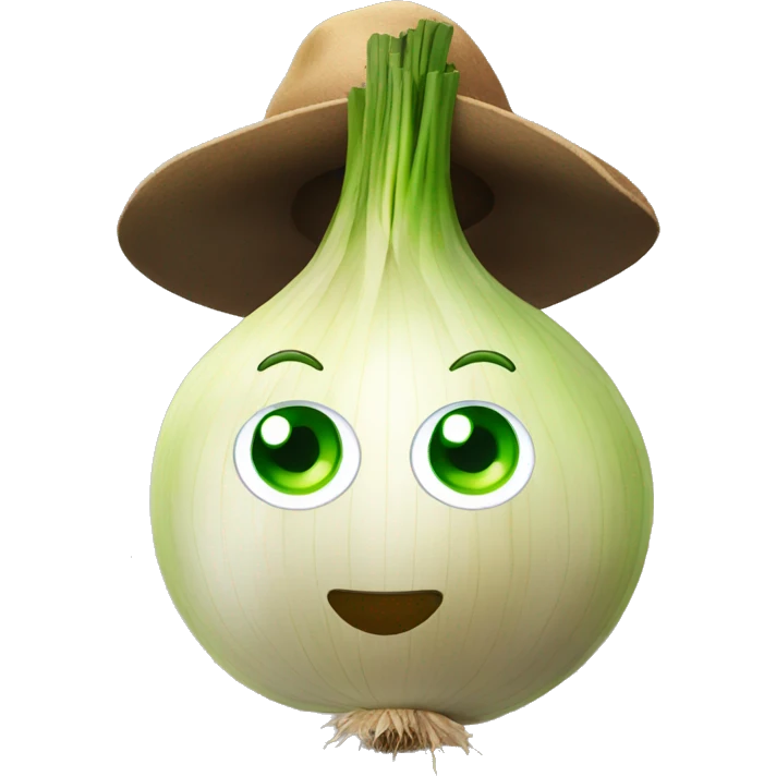 Onion with detective hat emoji