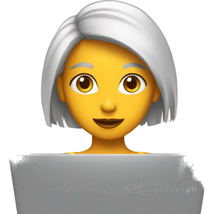 Chica con laptop emoji