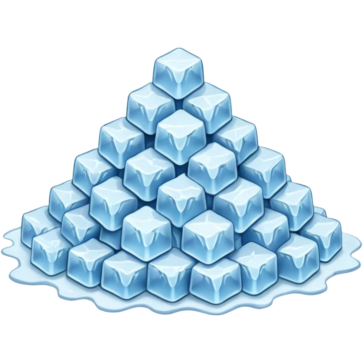 Crushed ice on a pile, really small peaces without real form of ice cubes emoji
