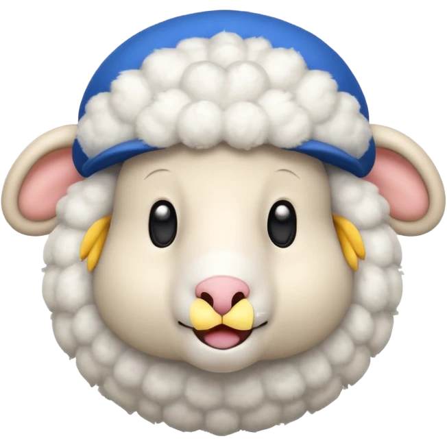 Sheep popping on the mario emoji