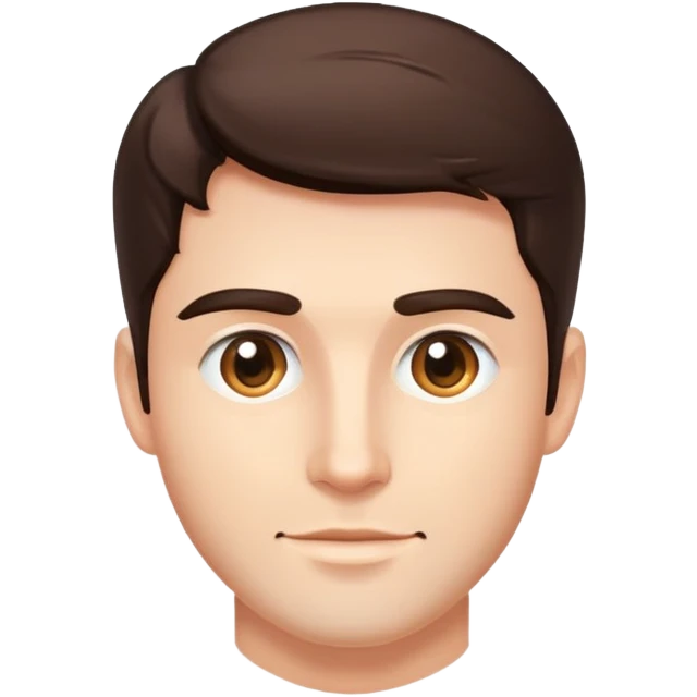 Shiny bright brunette man emoji