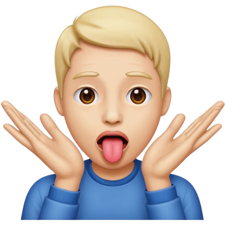 Tougne sticking out with hands out emoji