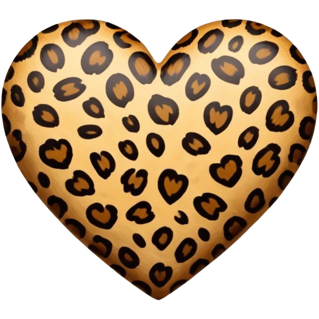 Leopard print heart emoji