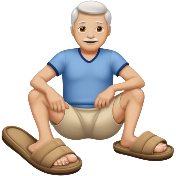 The uncle wearing slippers emoji