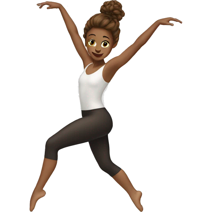 white dancer brown hair emoji