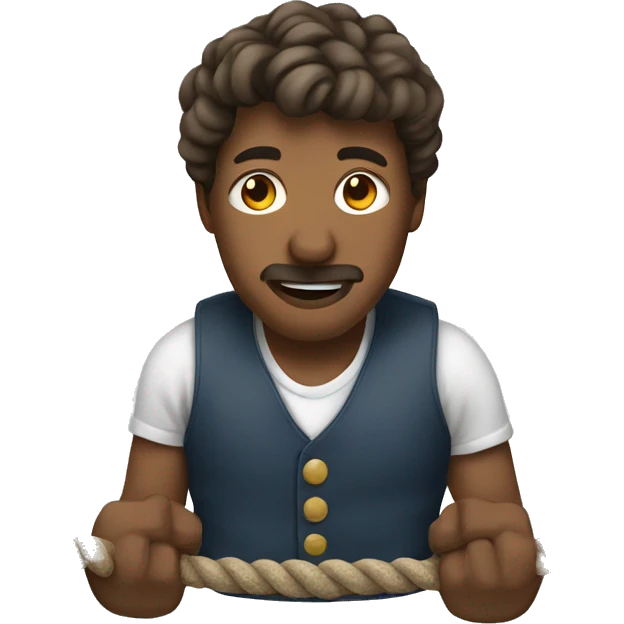 A man with a rope emoji