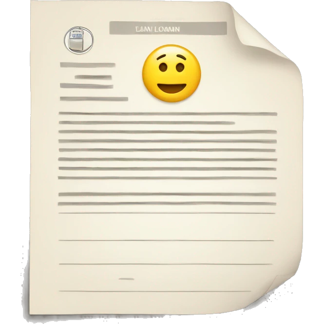 Loan application documents emoji