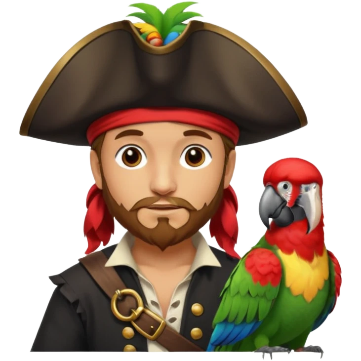pirate and parrot emoji
