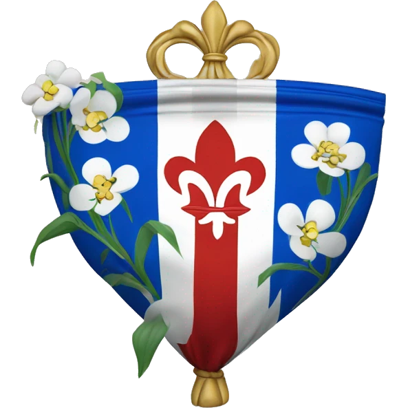 drapeau du quebec avec 4 fleurs de lis emoji