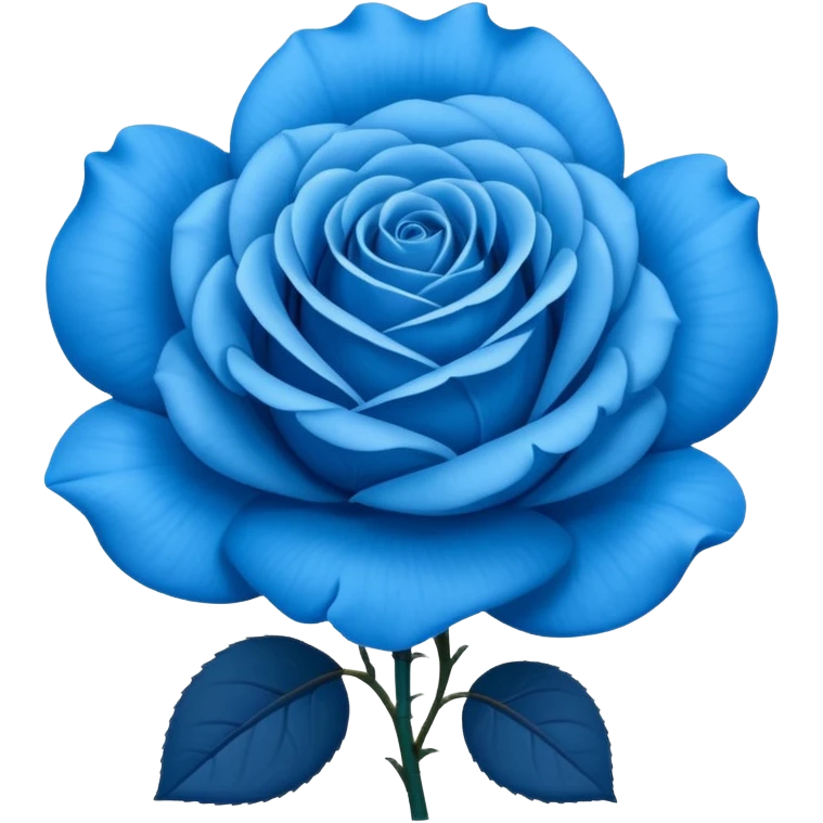 rose shape flower, no stem, now make it a vibrant blue color emoji