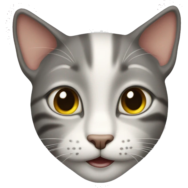 Le chat rigole, avec sourire de l’humain  emoji