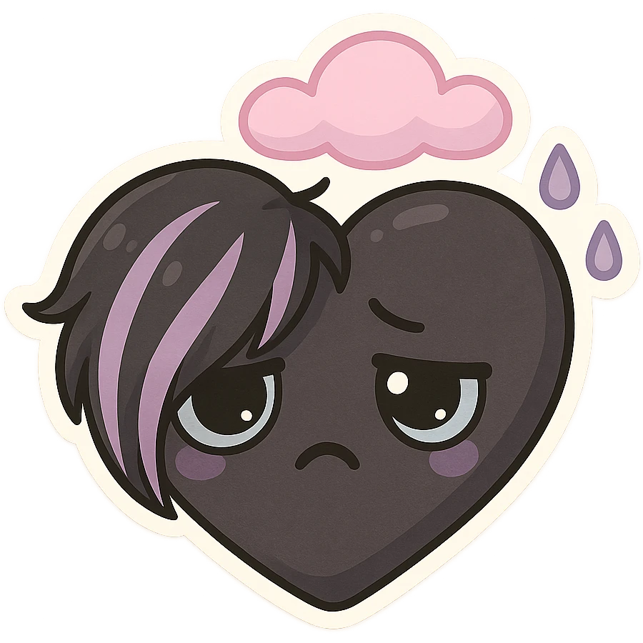 pastel emo black object   emoji